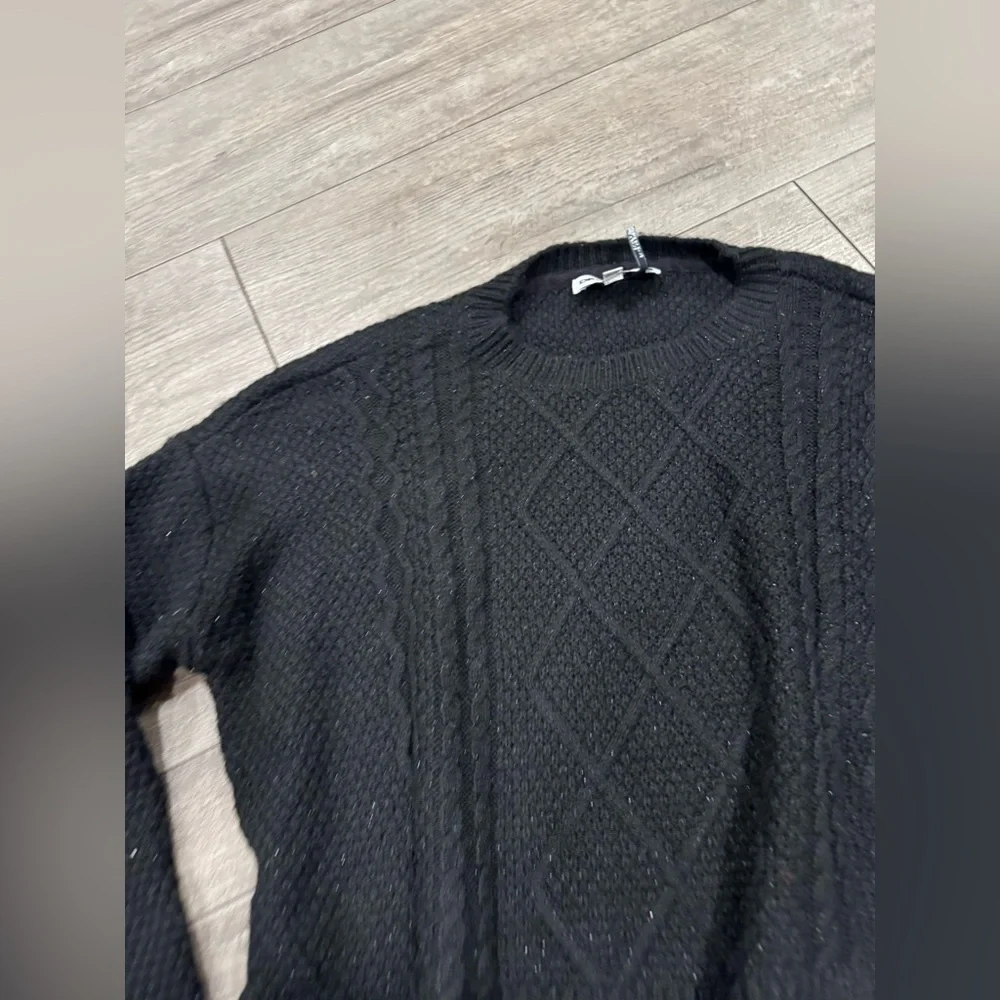 DKNY Black Cable Knit Women's Sweater